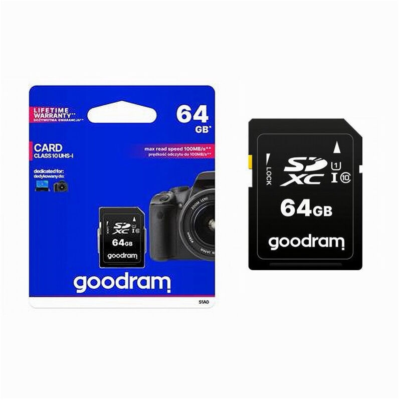 foto del prodotto trade shop traesio maxtech scheda di memoria sd card 64 gb sdxc per videocamere classe 10 uhs i s1a0 64gb 