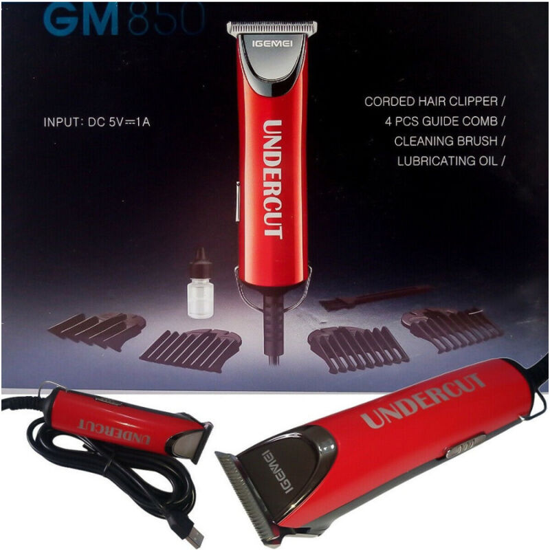 foto del prodotto trade shop traesio maxtech tagliacapelli rasoio regola barba taglia capelli ricaricabile viaggio usb gm 850 