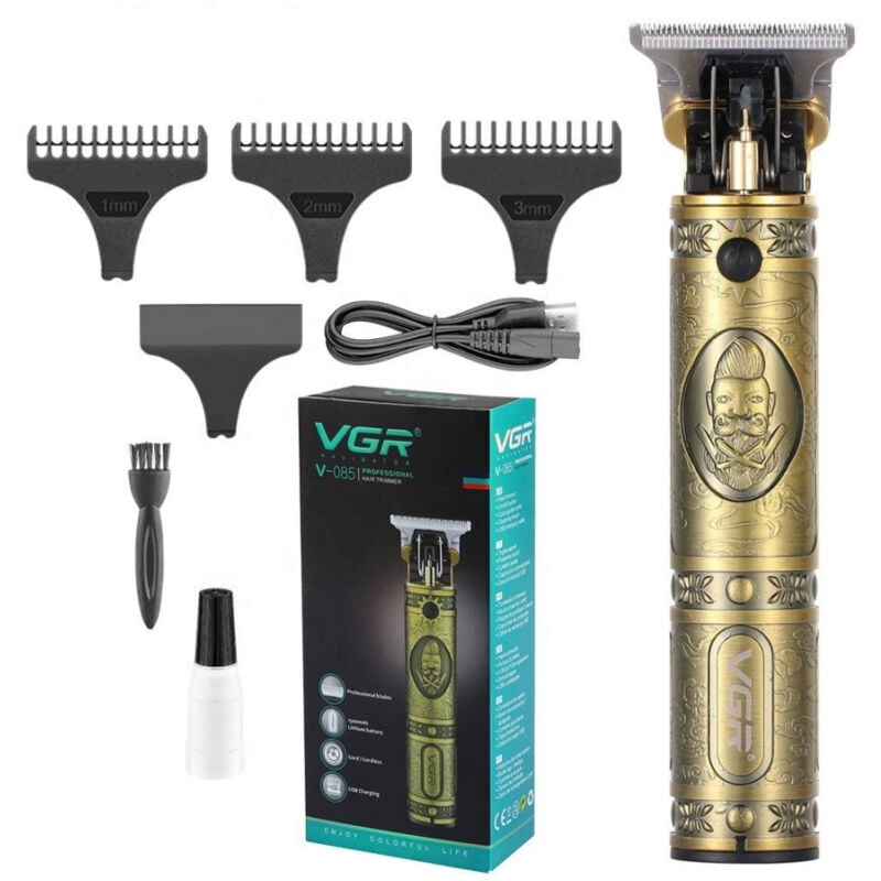 foto del prodotto trade shop traesio maxtech trimmer tagliacapelli batteria ricaricabile professionale senza fili uomo v 085 