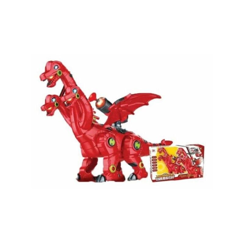 foto del prodotto trade shop traesio mechanical dragon dragone robot con luci e suoni giocattolo gioco bambini 