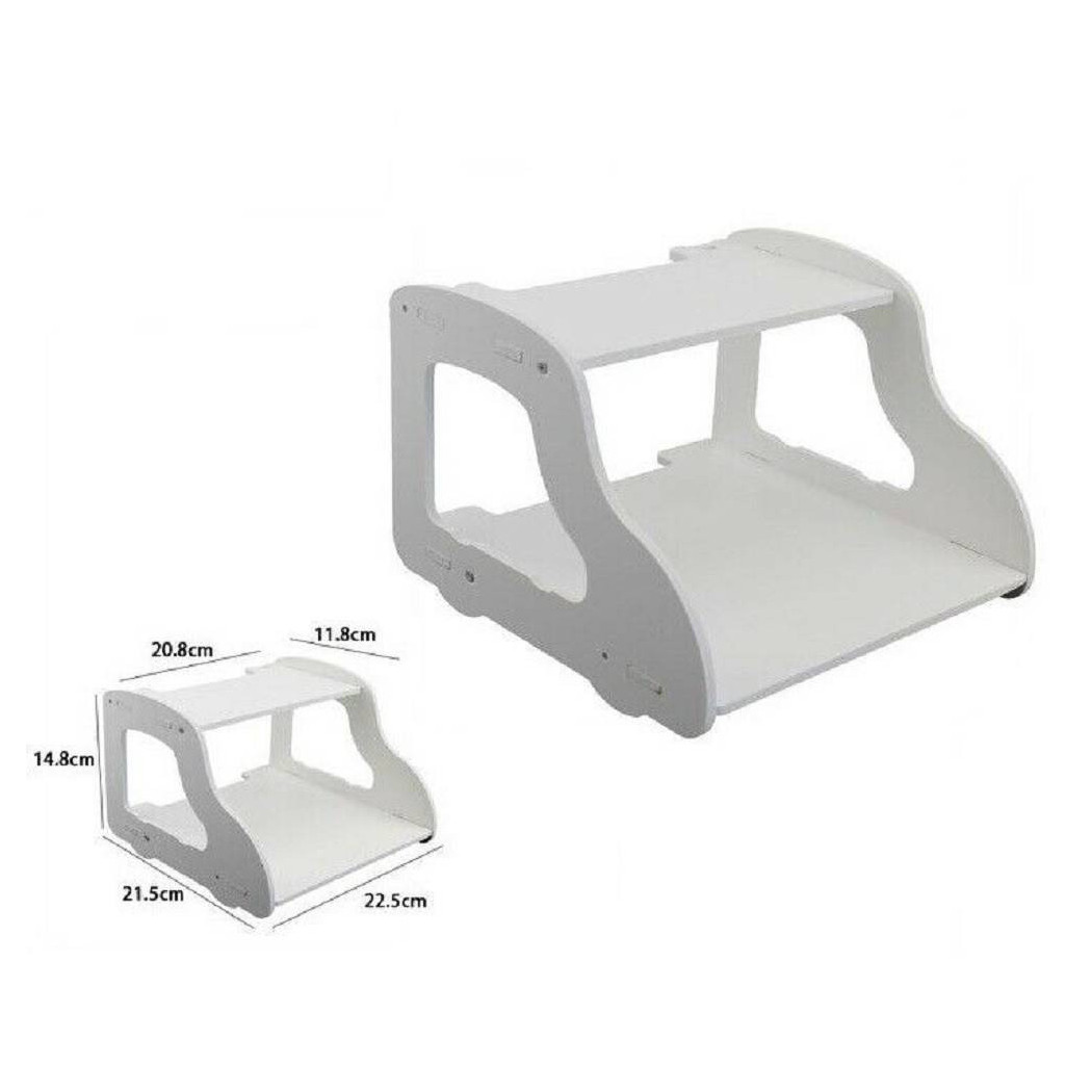 foto del prodotto trade shop traesio mensola in legno bianco 22.5 x 21.5 x 14.8cm arredo casa ripiani cameretta 70205 