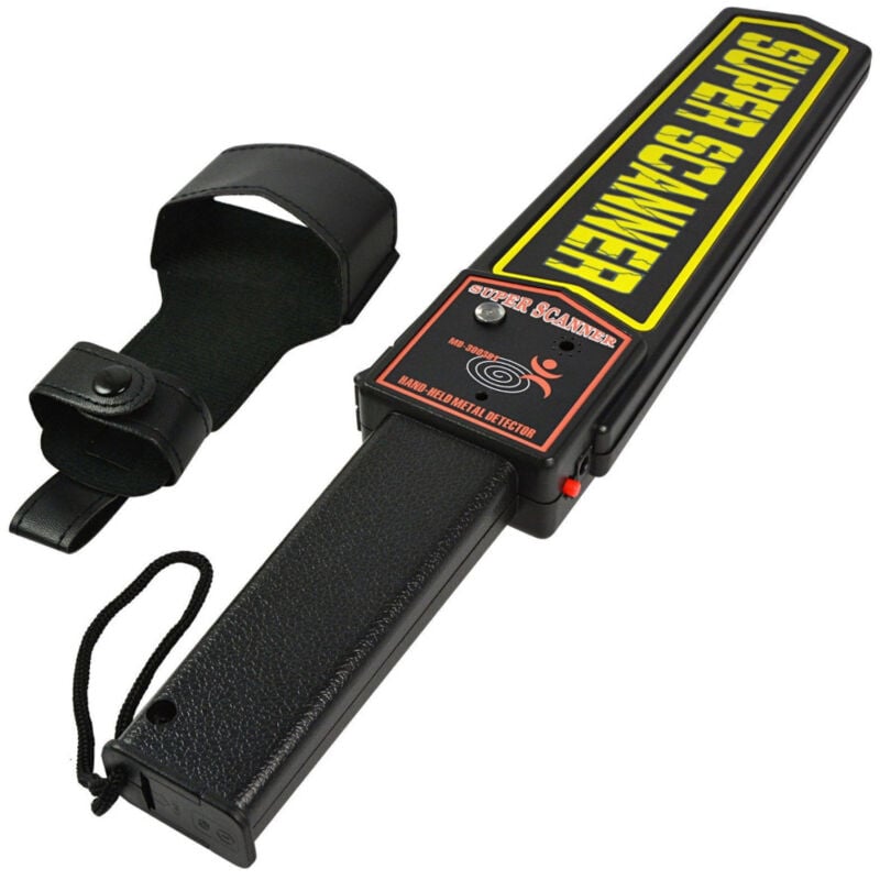 foto del prodotto trade shop traesio metal detector professionale manuale rilevatore di metalli led scanner portatile 