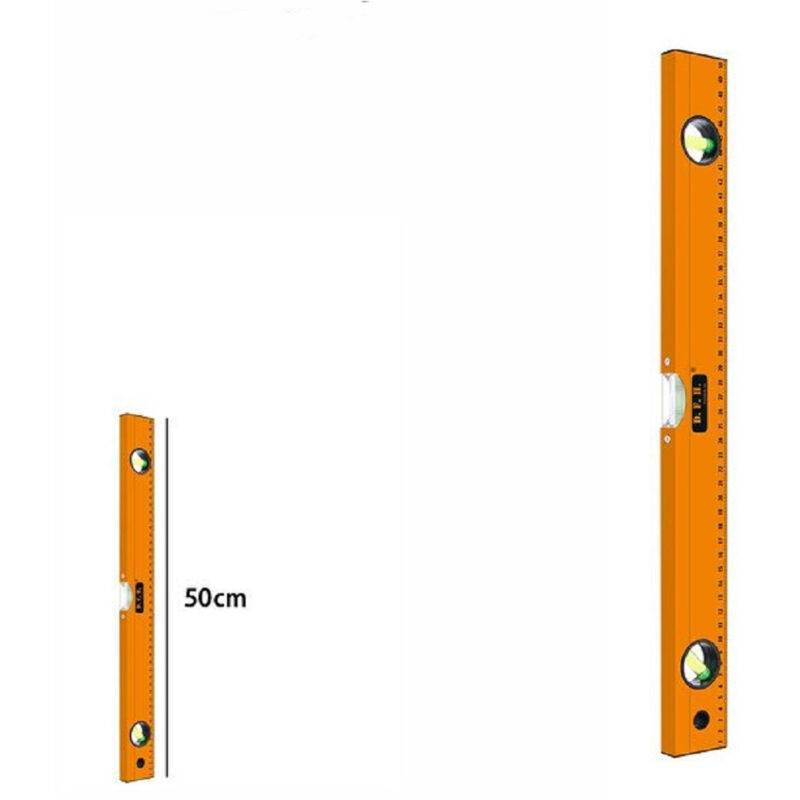 foto del prodotto trade shop traesio - metro livella metrica a bolla millimetrata 3 fiale bolle magnetica 50cm 07476 -