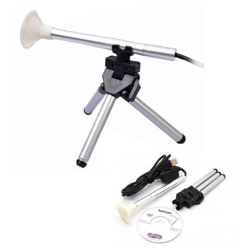 foto del prodotto trade shop traesio microscopio digitale usb 0,1x 200x pc notebook foto video led 0.3mpx b005 