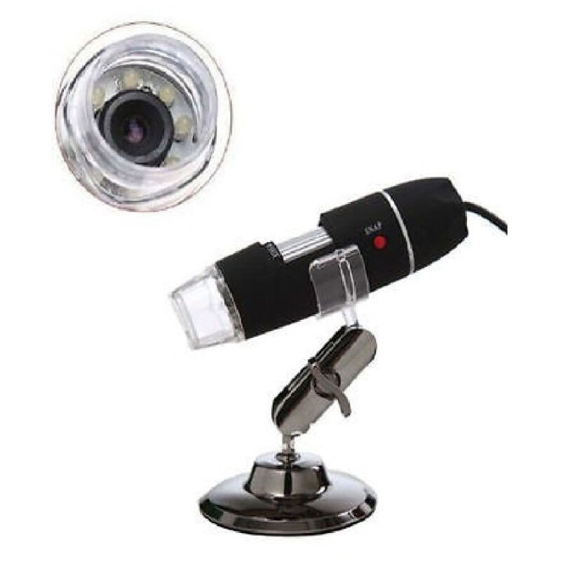 foto del prodotto trade shop traesio microscopio digitale usb 2.0 mpx 500x 8 led pc notebook foto video 