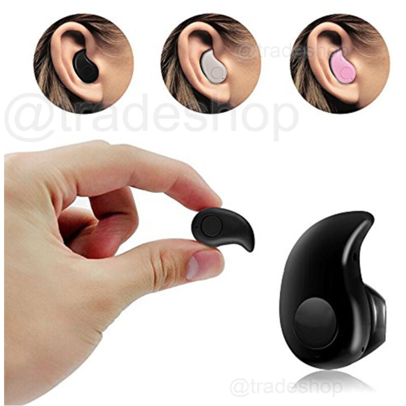 foto del prodotto trade shop traesio mini auricolare goccia bluetooth microfono antidisturbo per smartphone tablet 