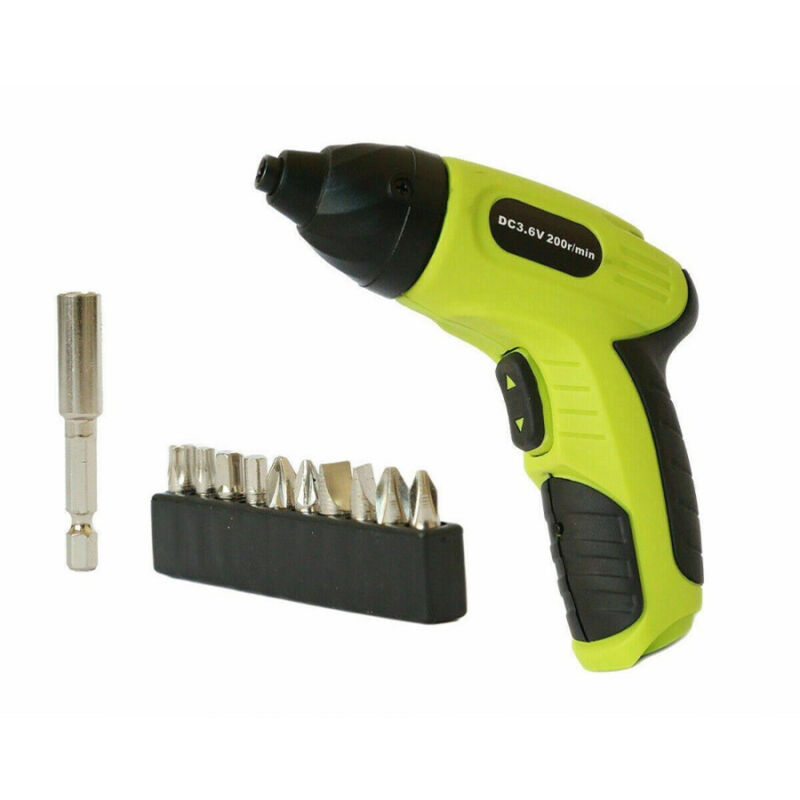 foto del prodotto trade shop traesio mini avvitatore trapano 13 pezzi cordeless 3,6 volt 200rpm ricaricabile 10 punte 