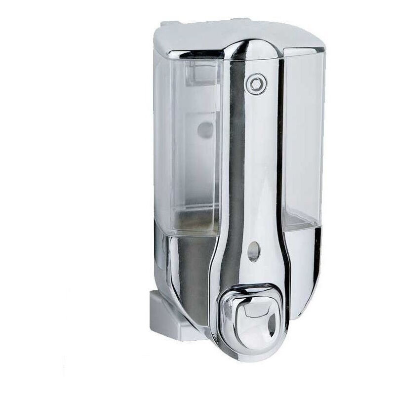 foto del prodotto trade shop traesio mini dispenser porta sapone manuale dosatore erogatore a parete da 350 ml 