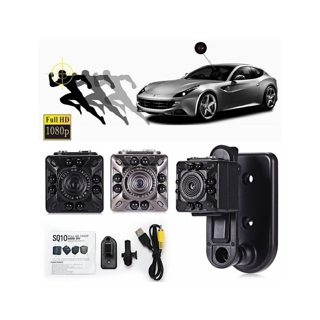 foto del prodotto trade shop traesio mini dv telecamera spy cam videocamera infrarossi sq10 full hd 1920x1080 360 