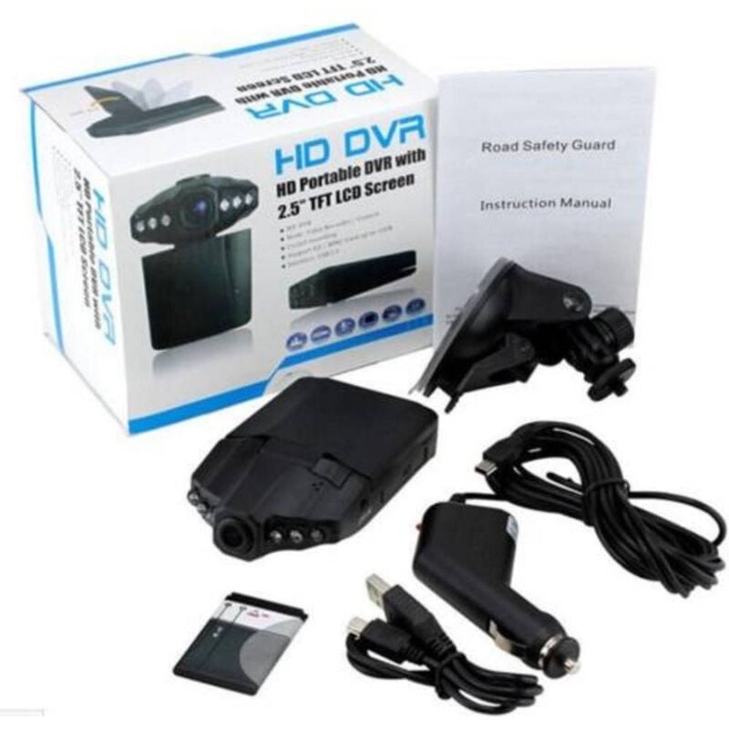 foto del prodotto trade shop traesio mini dvr telecamera videoregistratore auto hd monitor lcd 2.5 video 6 led 