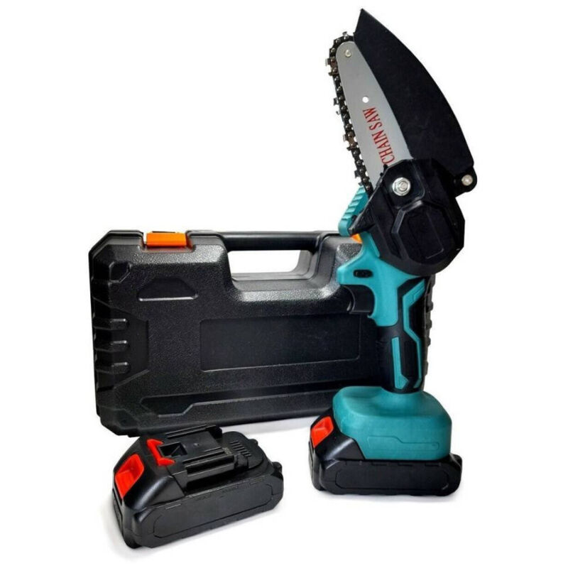 foto del prodotto trade shop traesio mini elettrosega a doppia batteria motosega elettrica tagliarami 4 valigia lld 