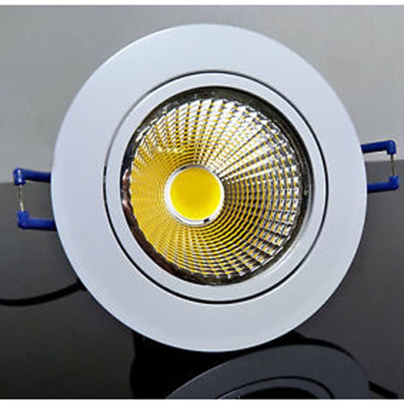 foto del prodotto trade shop traesio mini faretto cob a led da incasso 3w luce fredda caldo con alette cartongesso bianco bianco caldo 