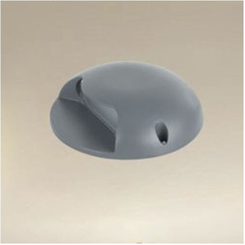 foto del prodotto trade shop traesio mini faretto segnapasso a led 4 watt rotondo grigio 440lm luce fredda 6500k 33610 