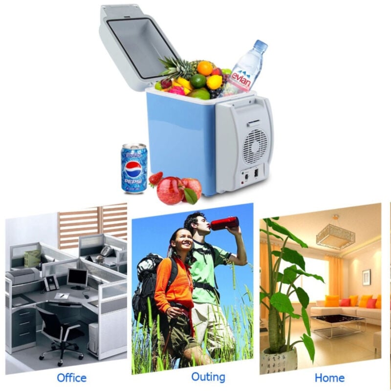 foto del prodotto trade shop traesio mini frigorifero frigo portatile 7,5 litri 12v scaldavivande auto barca camper 