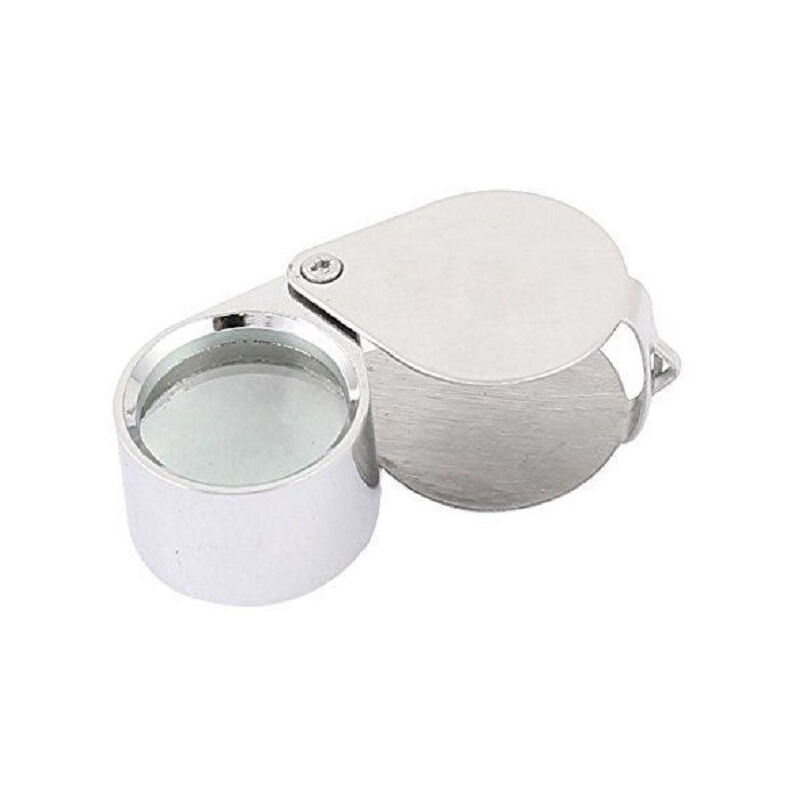 foto del prodotto trade shop traesio mini lente ingrandimento 10x21mm tascabile acciaio eye loupe gioiellieri monete 