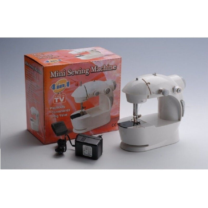 foto del prodotto trade shop traesio mini macchina per cucire da cucito portatile 4 in 1 da viaggio con pedale ago 