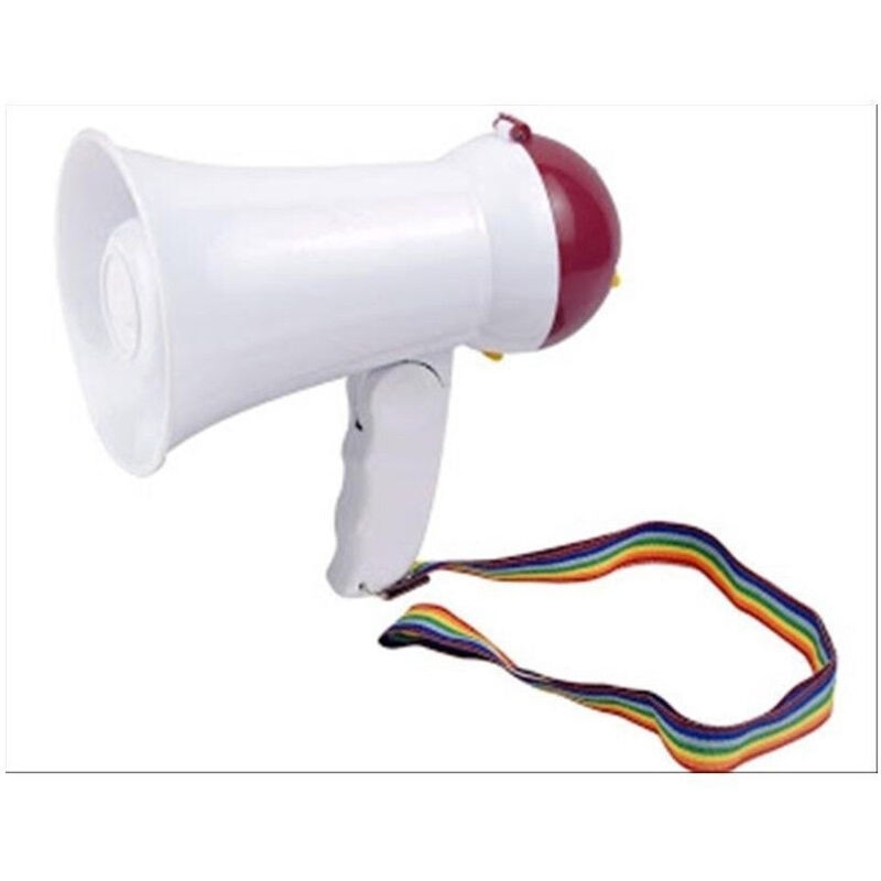 foto del prodotto trade shop traesio mini megafono portatile altoparlante vocale musicale da viaggio portata 100 mt 