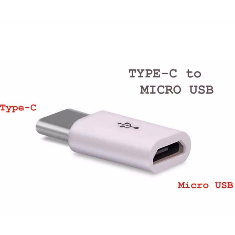 foto del prodotto trade shop traesio mini otg adattatore convertitore da type c plug a micro switch alluminio 