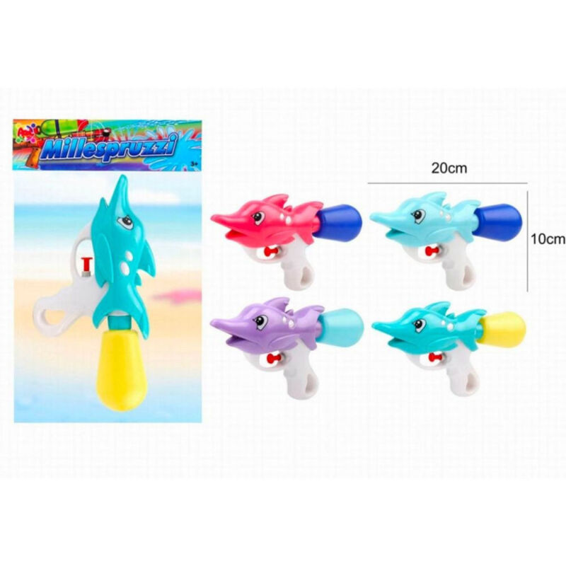 foto del prodotto trade shop traesio mini pistola ad acqua millespruzzi pesciolini gioco per bambini spiaggia mare 