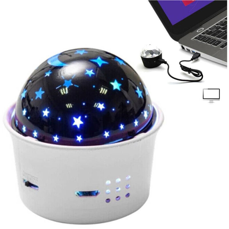 foto del prodotto trade shop traesio - mini proiettore di stelle controllo vocale led multicolor ricaricabile portatile -