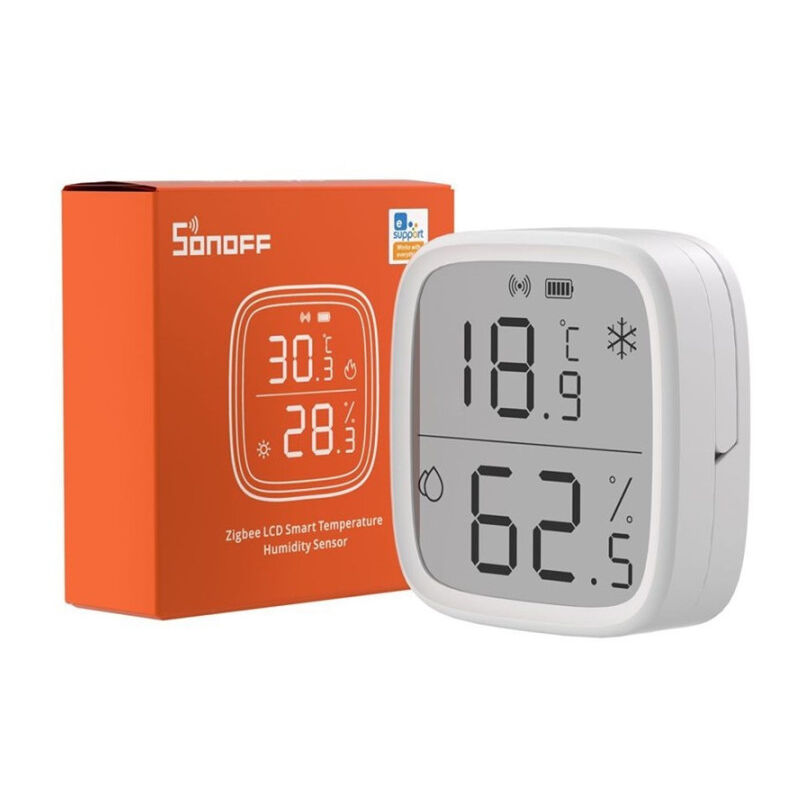 foto del prodotto trade shop traesio mini sensore temperatura umidit termometro igrometro display lcd sonoff snzb 02d 