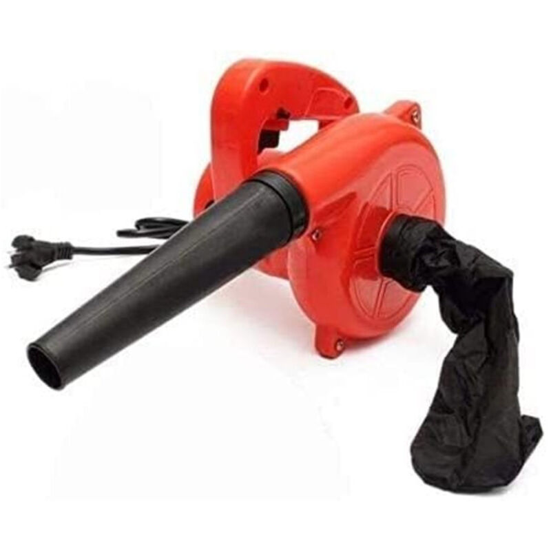 foto del prodotto trade shop traesio mini soffiatore elettrico blower aspiratore 600w utensile pulizia foglie giardini 