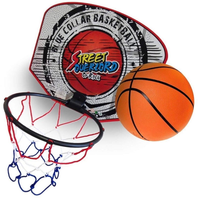 foto del prodotto trade shop traesio mini tabellone canestro 18cm palla basket con rete pallacanestro bambini giocattolo 