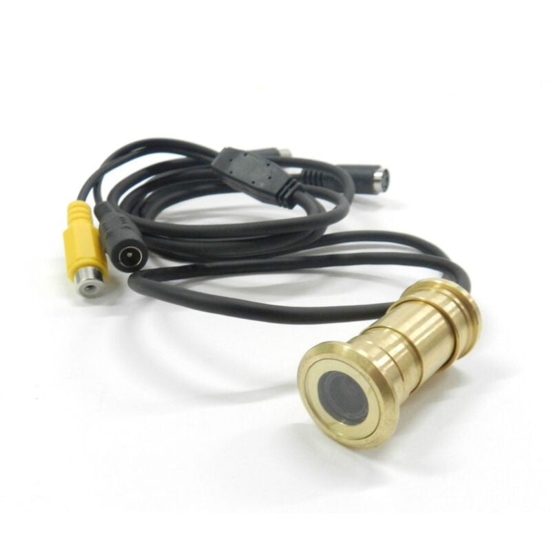 foto del prodotto trade shop traesio mini telecamera a colori occhio magico occhiello spioncino elettronico argento 
