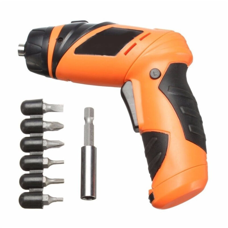 foto del prodotto trade shop traesio mini trapano elettrico compatto a batteria ricaricabile 6v wireless cordless cacciavite 