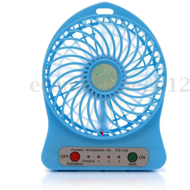 foto del prodotto trade shop traesio mini ventilatore portatile usb o batterie ventole ufficio casa auto 
