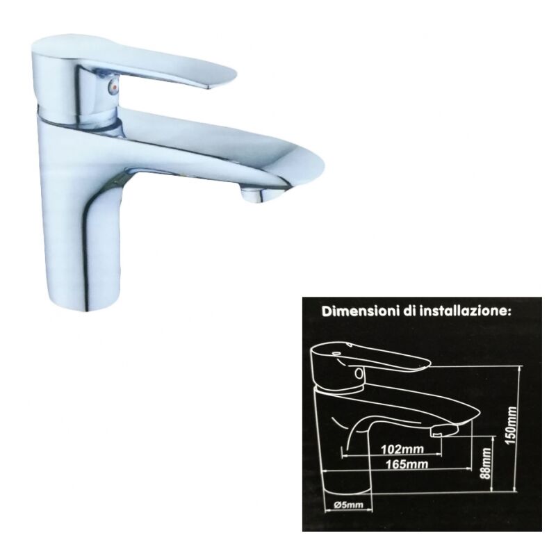 foto del prodotto trade shop traesio miscelatore rubinetto 52339 bagno lavabo lavandino monocomando rubinetteria 