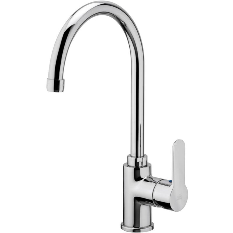 foto del prodotto trade shop traesio miscelatore rubinetto monocomando cromato lavabo per lavello cucina canna alta 