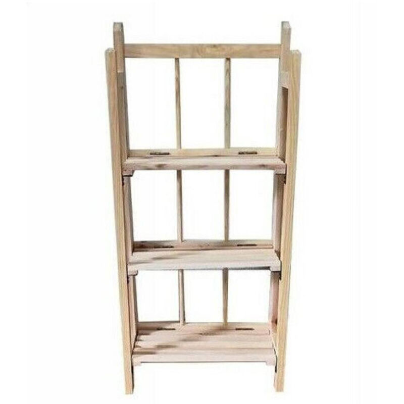 foto del prodotto trade shop traesio mobile scaffale in legno 3 ripiani porta piante oggetti mensole arredamento 