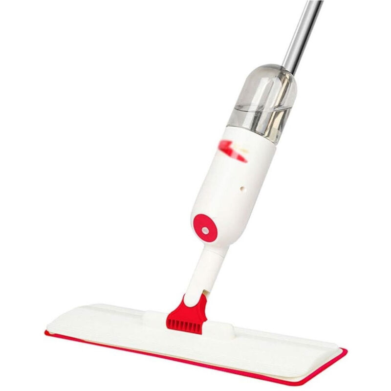 foto del prodotto trade shop traesio mocio spray per pulizia pavimenti con panno microfibra serbatoio 350ml rotazione 360 