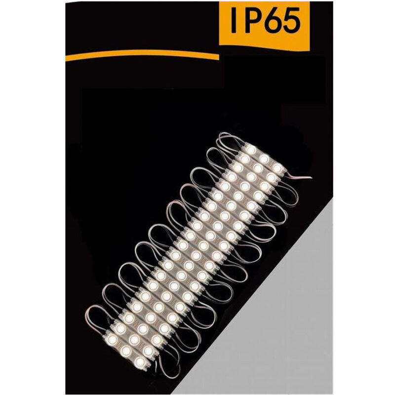 foto del prodotto trade shop traesio modulo led 12v 20 strisce 2835 insegne tabelle vari toni luce ip65 abt 2835 6114 bianco naturale 