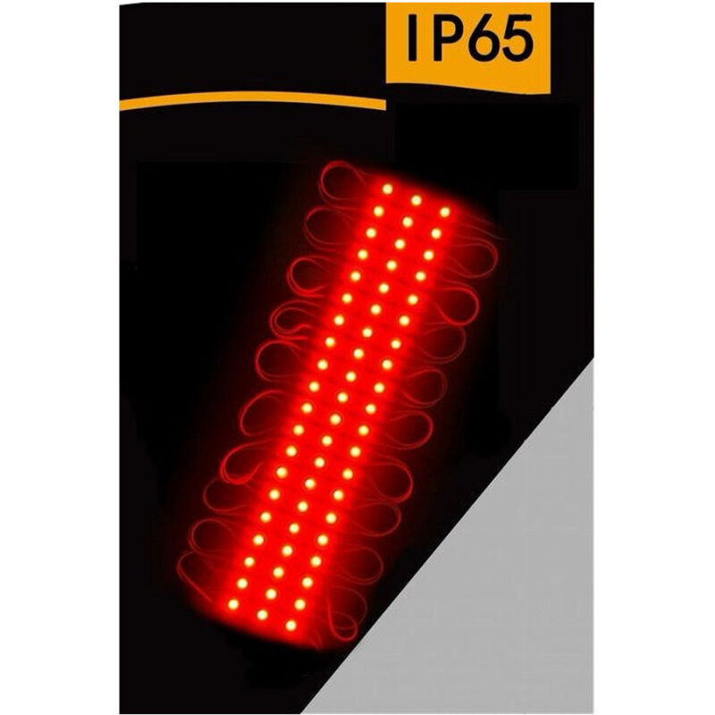 foto del prodotto trade shop traesio modulo led 12v 20 strisce 2835 insegne tabelle vari toni luce ip65 abt 2835 6114 rosso 