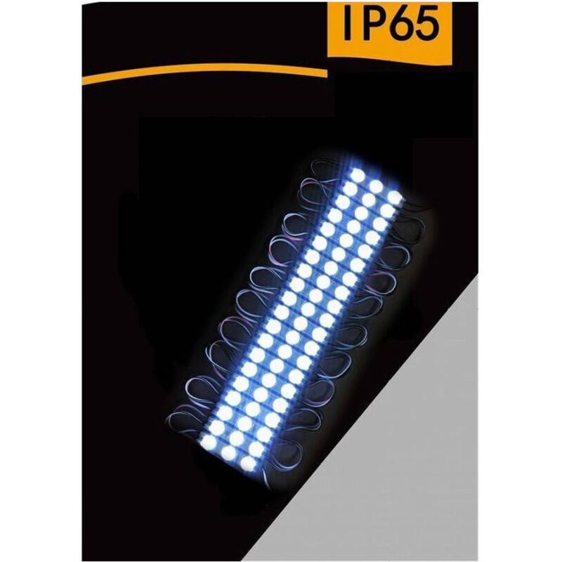 foto del prodotto trade shop traesio modulo led 12v 20 strisce 2835 luce bianco ghiaccio 13000k ip65 abt 2835 6114 ff 