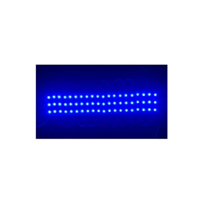 foto del prodotto trade shop traesio modulo led 12v 2835 20 strisce 3 led insegne tabelle vari colori luce 2835 12v 3 blu 