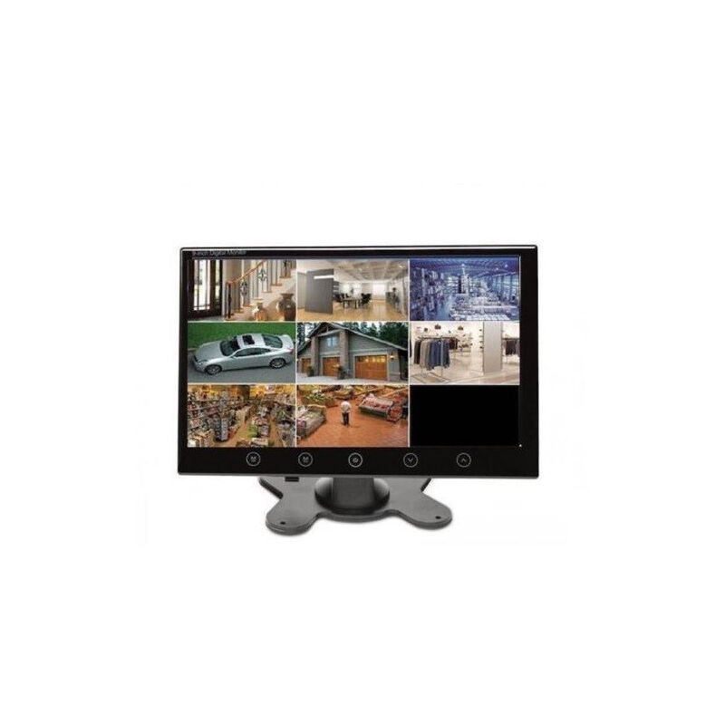 foto del prodotto trade shop traesio monitor lcd 10.1 pollici auto pulsanti a sfioramento telecomando 2 ingressi av 