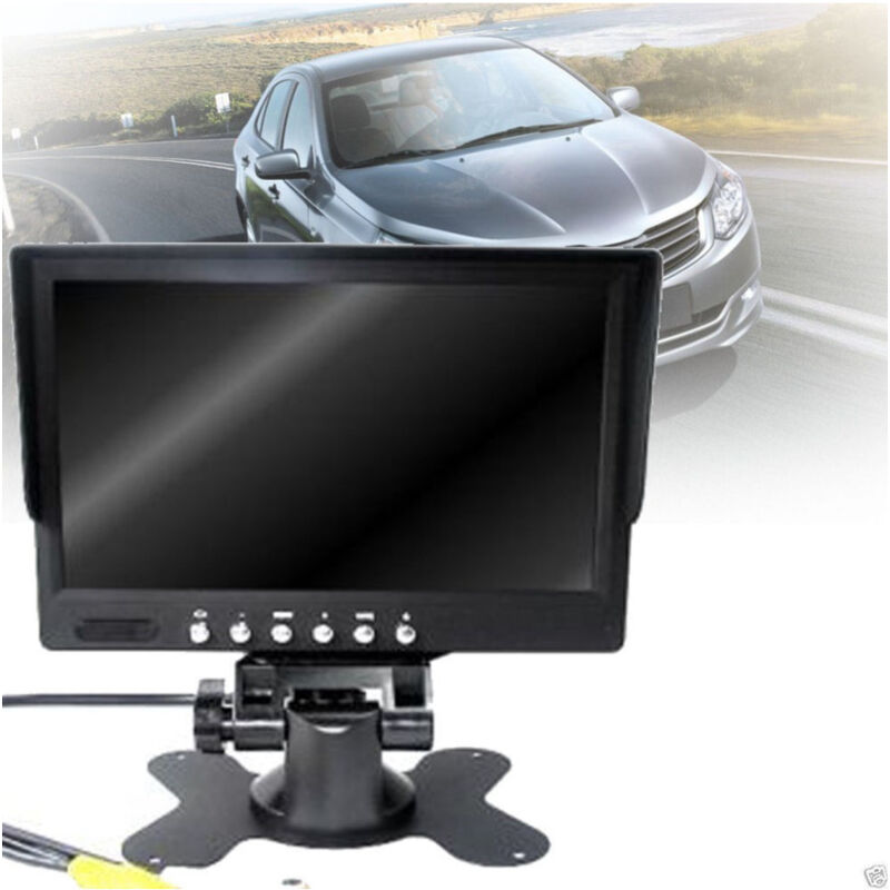 foto del prodotto trade shop traesio monitor lcd led tft 7 pollici 2 ingressi per telecamera retromarcia 