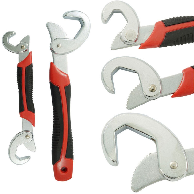 foto del prodotto trade shop traesio multi chiave chrome dadi bulloni 3 in 1 universale autoblocco snap n grip 2 pz 
