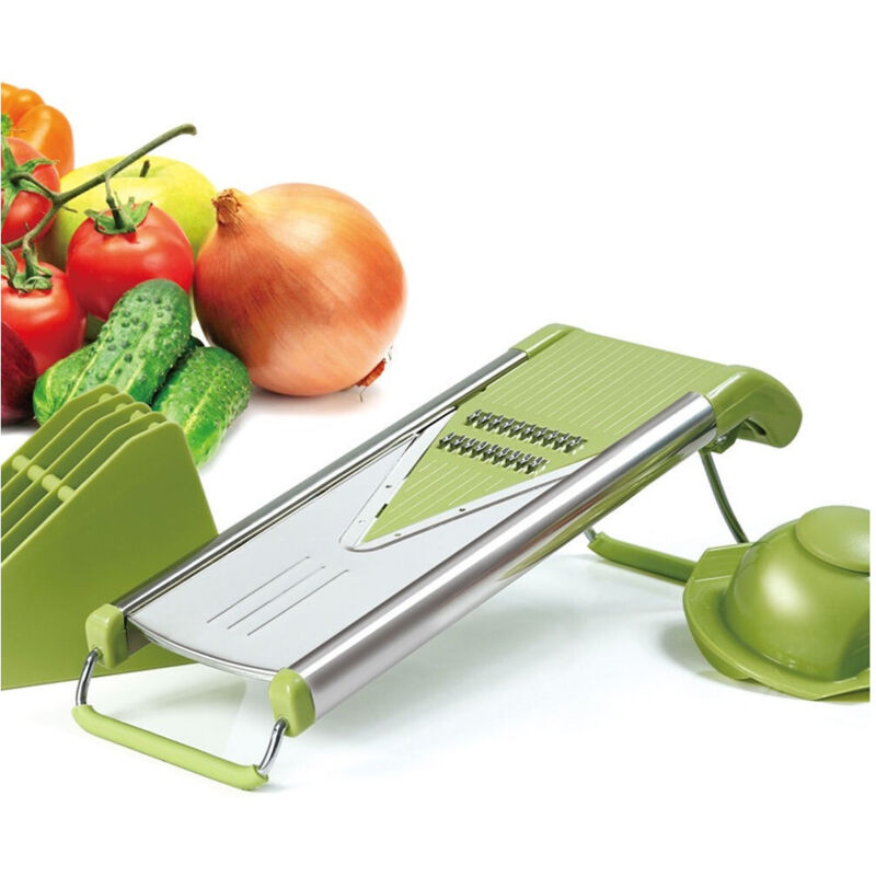 foto del prodotto trade shop traesio multifunzione trituratore verdure slicer grater pelapatate dicer cutter chopper 