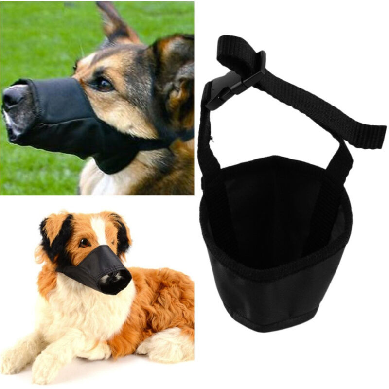 foto del prodotto trade shop traesio museruola di naylon morbida per cani cane 7.5 8.5cm resistente semplice da usare 