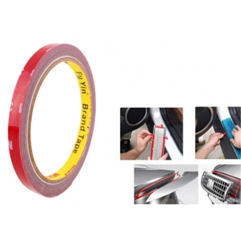 foto del prodotto trade shop traesio nastro biadesivo 3mtx8mm schiuma acrilica professionale impermeabile resistente 