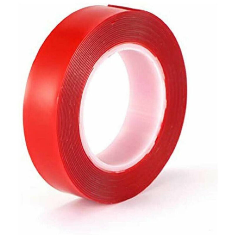 foto del prodotto trade shop traesio nastro biadesivo in acrilico trasparente ultra resistente per strip led 5mx20mm 