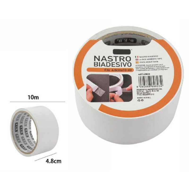 foto del prodotto trade shop traesio nastro biadesivo rotolo nastri super resistente 4.8 cm x 10 metri 69823 