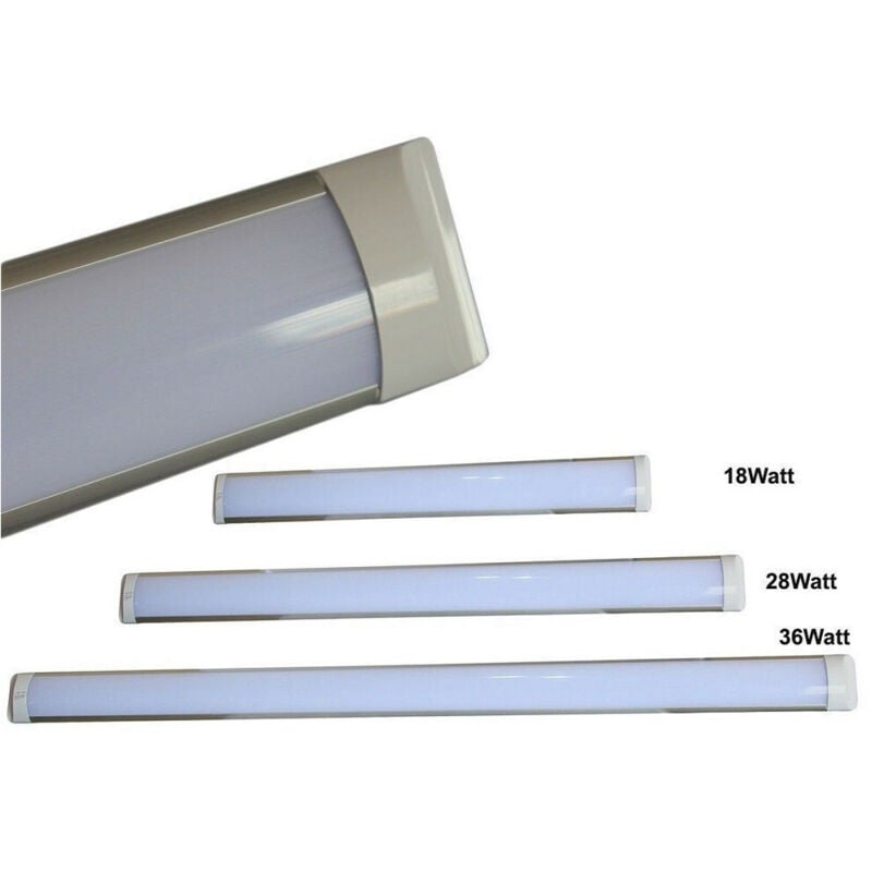 foto del prodotto trade shop traesio neon applique barra led smd applique soffitto plafoniera 18w 28w 36w watt 6500k 18 watt