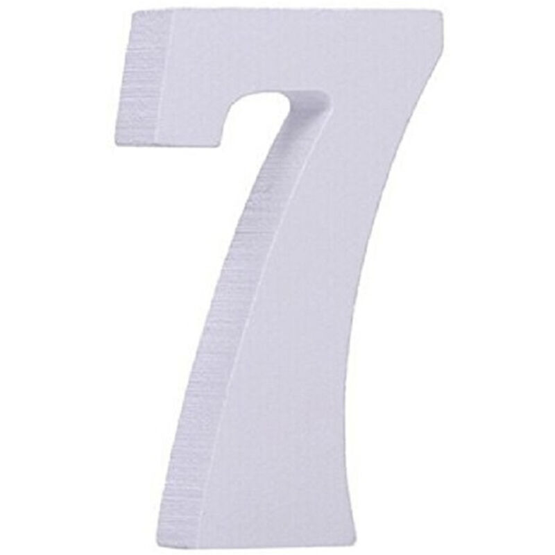 foto del prodotto trade shop traesio numero 7 legno bianco 11cm decorazione confettata matrimonio compleanno wedding 