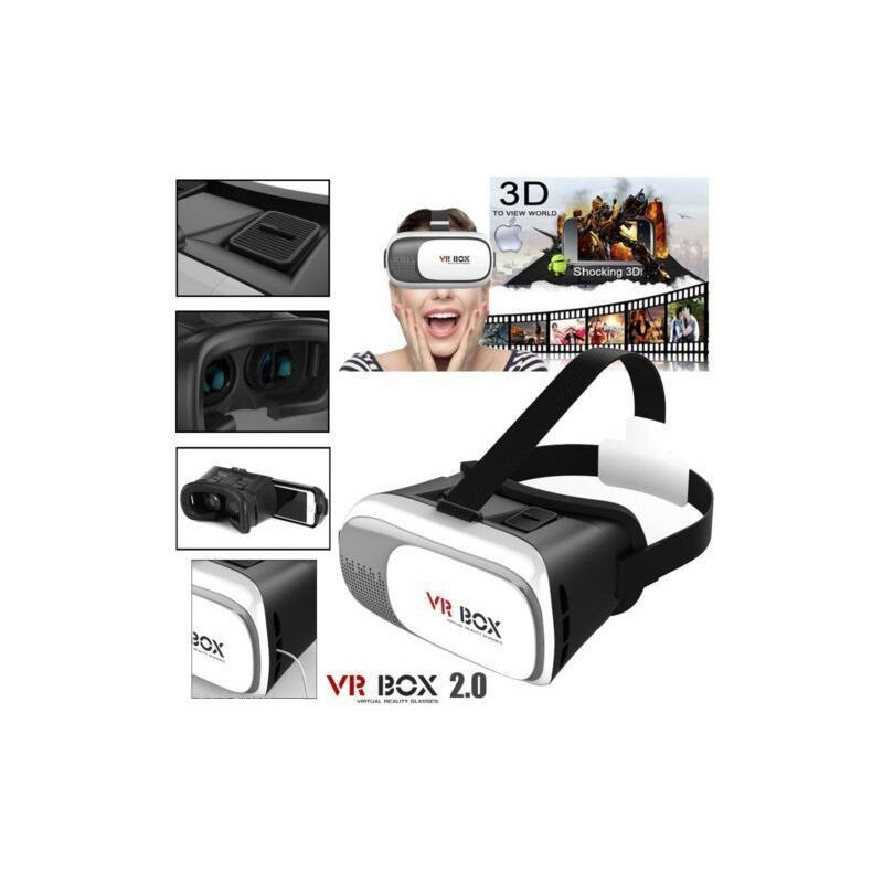 foto del prodotto trade shop traesio occhiali realt virtuale 3d vrbox giochi film 360 con controller bluetooth 