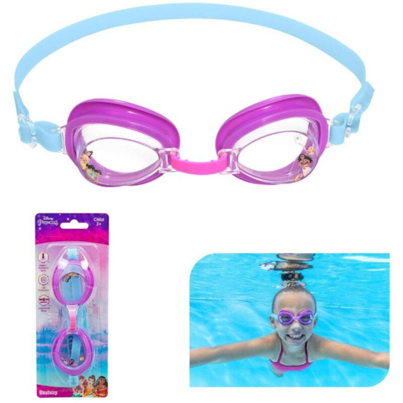 foto del prodotto trade shop traesio occhialini disney principesse per bambini regolabili nuoto piscina mare estate 